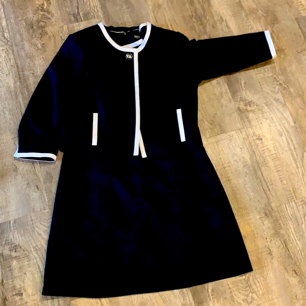 Black shift dress with matching jacket